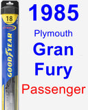 Passenger Wiper Blade for 1985 Plymouth Gran Fury - Hybrid