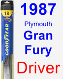 Driver Wiper Blade for 1987 Plymouth Gran Fury - Hybrid