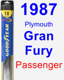 Passenger Wiper Blade for 1987 Plymouth Gran Fury - Hybrid