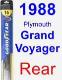 Rear Wiper Blade for 1988 Plymouth Grand Voyager - Hybrid