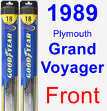 Front Wiper Blade Pack for 1989 Plymouth Grand Voyager - Hybrid