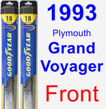 Front Wiper Blade Pack for 1993 Plymouth Grand Voyager - Hybrid