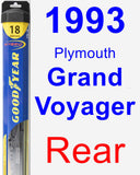 Rear Wiper Blade for 1993 Plymouth Grand Voyager - Hybrid