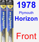 Front Wiper Blade Pack for 1978 Plymouth Horizon - Hybrid