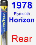 Rear Wiper Blade for 1978 Plymouth Horizon - Hybrid