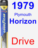 Driver Wiper Blade for 1979 Plymouth Horizon - Hybrid