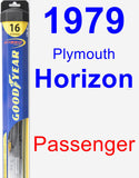 Passenger Wiper Blade for 1979 Plymouth Horizon - Hybrid