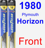 Front Wiper Blade Pack for 1980 Plymouth Horizon - Hybrid