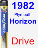 Driver Wiper Blade for 1982 Plymouth Horizon - Hybrid