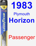 Passenger Wiper Blade for 1983 Plymouth Horizon - Hybrid