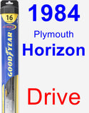 Driver Wiper Blade for 1984 Plymouth Horizon - Hybrid