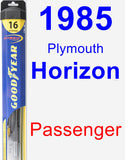 Passenger Wiper Blade for 1985 Plymouth Horizon - Hybrid