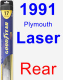 Rear Wiper Blade for 1991 Plymouth Laser - Hybrid