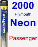 Passenger Wiper Blade for 2000 Plymouth Neon - Hybrid