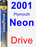 Driver Wiper Blade for 2001 Plymouth Neon - Hybrid