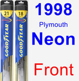 Front Wiper Blade Pack for 1998 Plymouth Neon - Hybrid