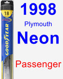 Passenger Wiper Blade for 1998 Plymouth Neon - Hybrid