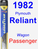 Passenger Wiper Blade for 1982 Plymouth Reliant - Hybrid