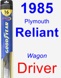 Driver Wiper Blade for 1985 Plymouth Reliant - Hybrid