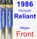 Front Wiper Blade Pack for 1986 Plymouth Reliant - Hybrid