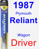 Driver Wiper Blade for 1987 Plymouth Reliant - Hybrid