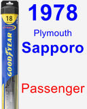 Passenger Wiper Blade for 1978 Plymouth Sapporo - Hybrid