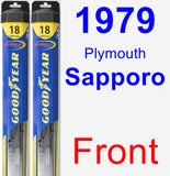 Front Wiper Blade Pack for 1979 Plymouth Sapporo - Hybrid