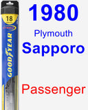 Passenger Wiper Blade for 1980 Plymouth Sapporo - Hybrid