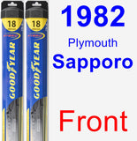 Front Wiper Blade Pack for 1982 Plymouth Sapporo - Hybrid