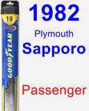 Passenger Wiper Blade for 1982 Plymouth Sapporo - Hybrid