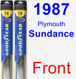 Front Wiper Blade Pack for 1987 Plymouth Sundance - Hybrid