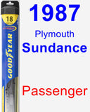 Passenger Wiper Blade for 1987 Plymouth Sundance - Hybrid