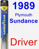 Driver Wiper Blade for 1989 Plymouth Sundance - Hybrid