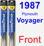 Front Wiper Blade Pack for 1987 Plymouth Voyager - Hybrid