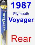 Rear Wiper Blade for 1987 Plymouth Voyager - Hybrid