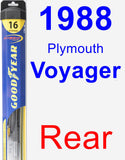 Rear Wiper Blade for 1988 Plymouth Voyager - Hybrid