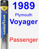 Passenger Wiper Blade for 1989 Plymouth Voyager - Hybrid