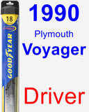 Driver Wiper Blade for 1990 Plymouth Voyager - Hybrid