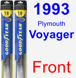 Front Wiper Blade Pack for 1993 Plymouth Voyager - Hybrid