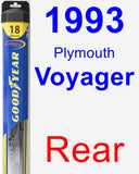 Rear Wiper Blade for 1993 Plymouth Voyager - Hybrid