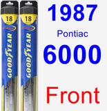 Front Wiper Blade Pack for 1987 Pontiac 6000 - Hybrid