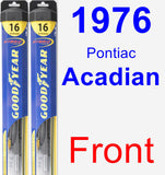 Front Wiper Blade Pack for 1976 Pontiac Acadian - Hybrid