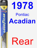 Rear Wiper Blade for 1978 Pontiac Acadian - Hybrid