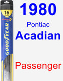 Passenger Wiper Blade for 1980 Pontiac Acadian - Hybrid