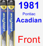 Front Wiper Blade Pack for 1981 Pontiac Acadian - Hybrid