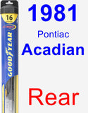 Rear Wiper Blade for 1981 Pontiac Acadian - Hybrid