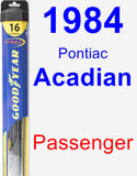 Passenger Wiper Blade for 1984 Pontiac Acadian - Hybrid