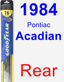 Rear Wiper Blade for 1984 Pontiac Acadian - Hybrid