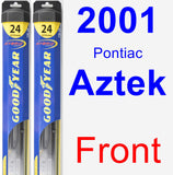 Front Wiper Blade Pack for 2001 Pontiac Aztek - Hybrid