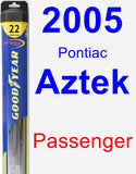 Passenger Wiper Blade for 2005 Pontiac Aztek - Hybrid